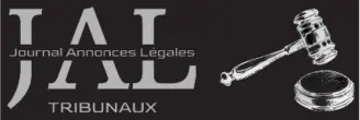 Journal d'annonce legale tribunaux logo fond noir